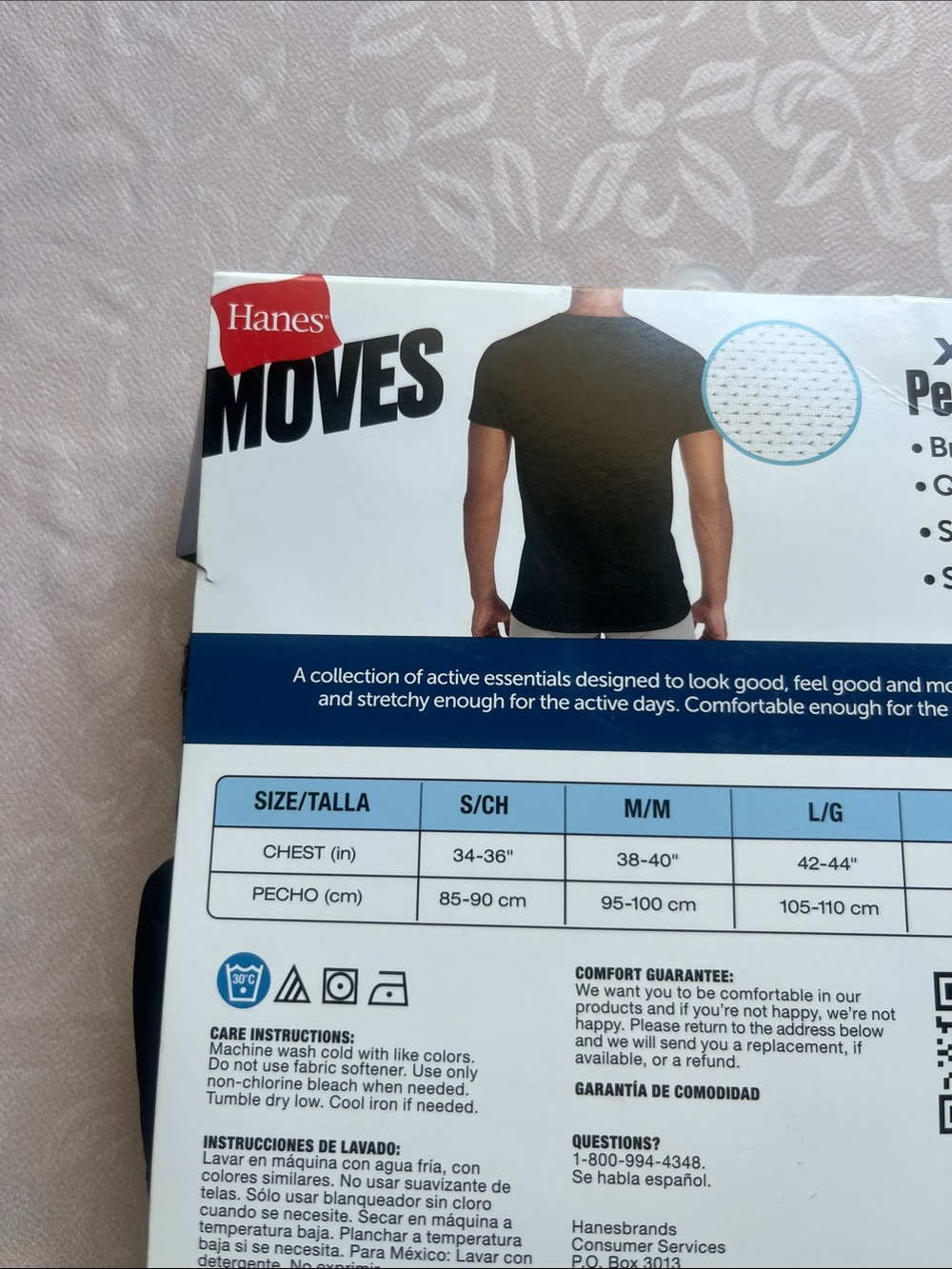 2/$25 NWT Hanes Men's Performance Crew Neck T-Shirts Black & Gray 3 Pack Size S - Picture 8 of 11